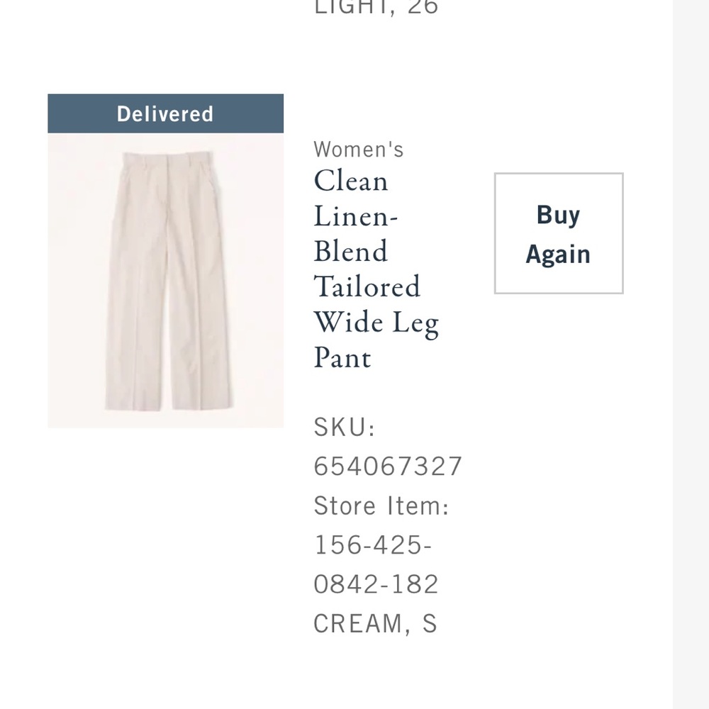 Abercrombie & Fitch Women's Clean Linen-Blend Tailored Wide Leg Pant